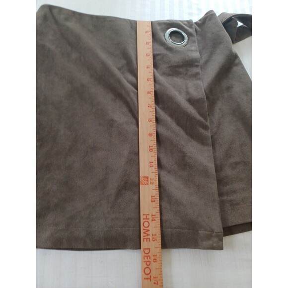 Abercrombie & Fitch chocolate brown faux suede miniskirt 4 wrap grommet boho A&F - Picture 9 of 9